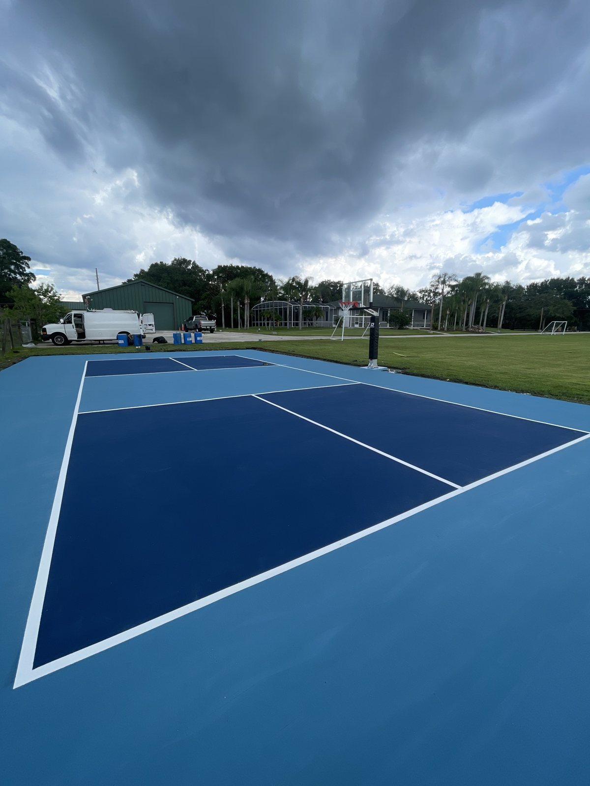 Custom pickleball court installation